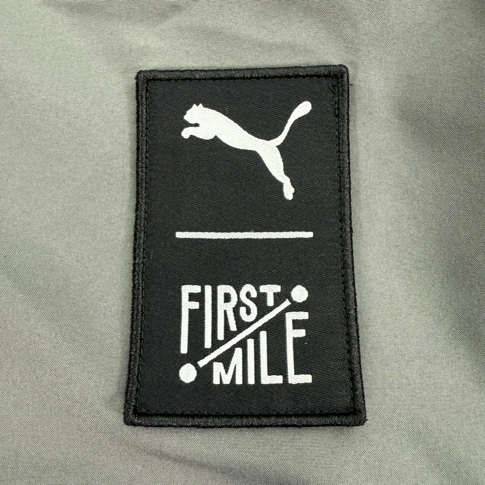 PUMA Jacket Mens Large Gray First Mile‎ Track Full Zip Lightweight Athletic